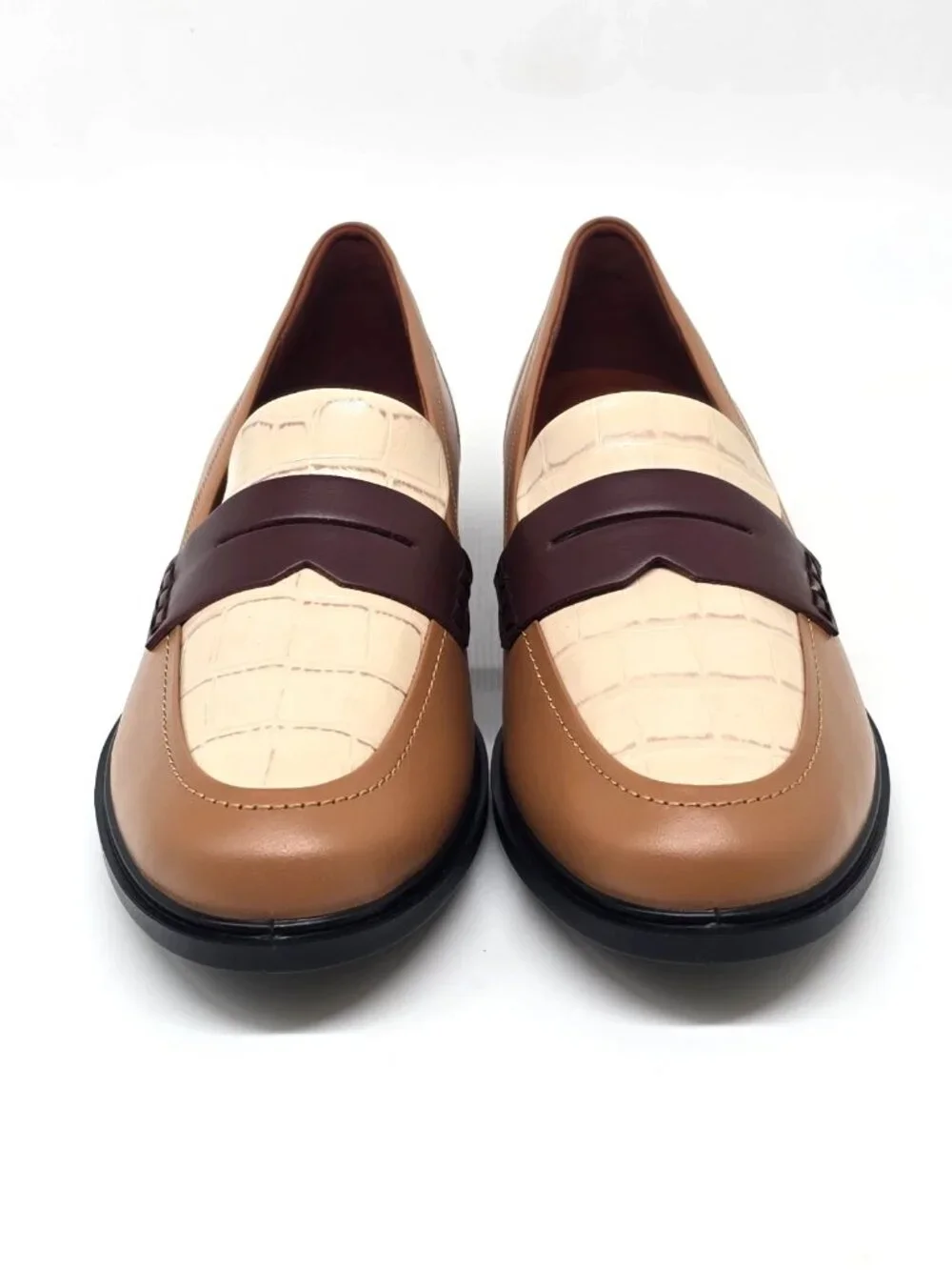 ECCO Dress Classic 15 Leather Cashmere Penny Loafers Women's Size 9-9.5